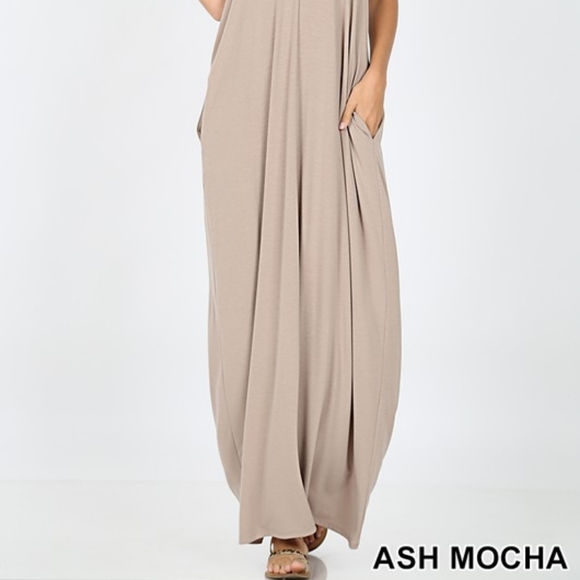 V Neck Maxi Dress S-XL - Picture 8 of 8